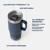 Rambler® 20 oz (591ml) Travel Mug With Stronghold™ Lid Charcoal