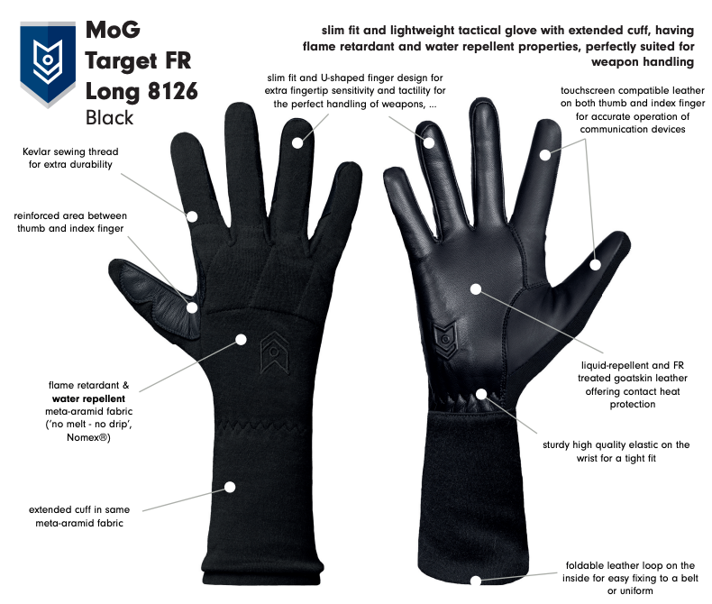 8126B - Target FR Long Cuff Black