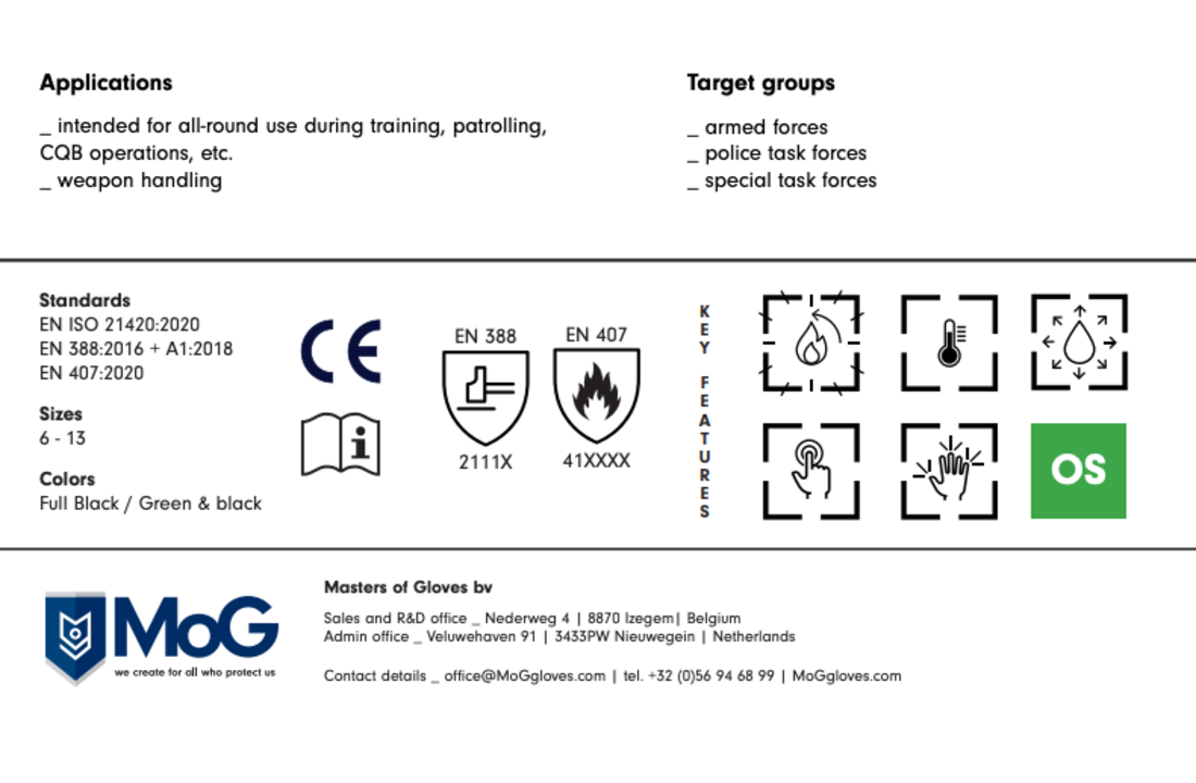 8126B - Target FR Long Cuff Black