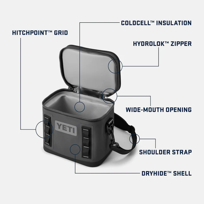 Hopper Flip 8 Soft Cooler Charcoal