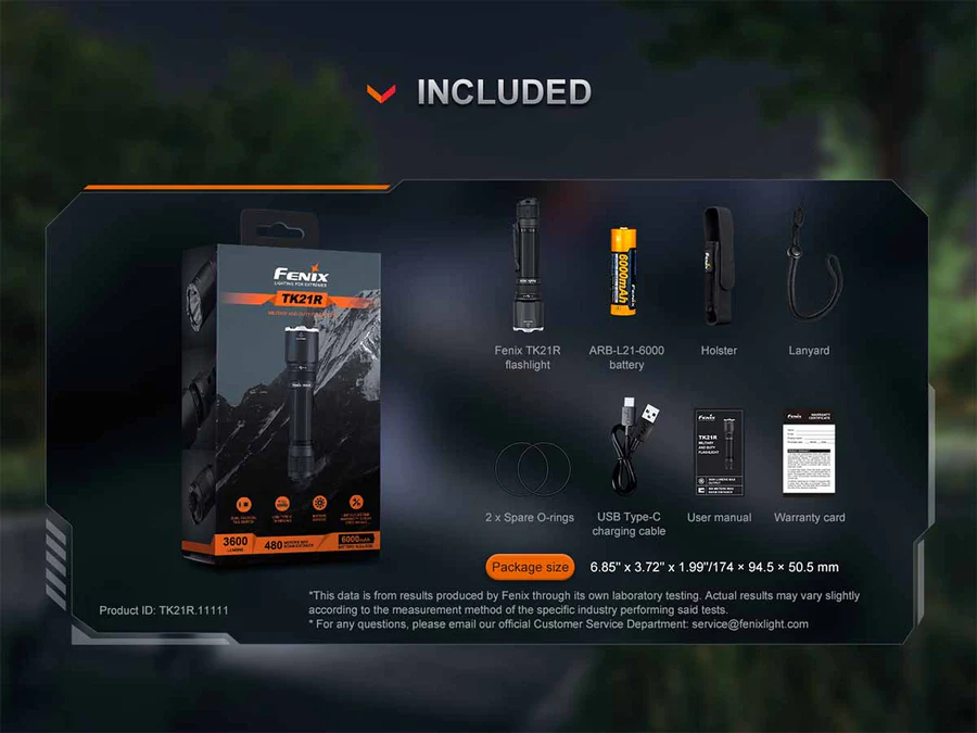 TK21R Zaklamp / Flashlight (3600 lumen)