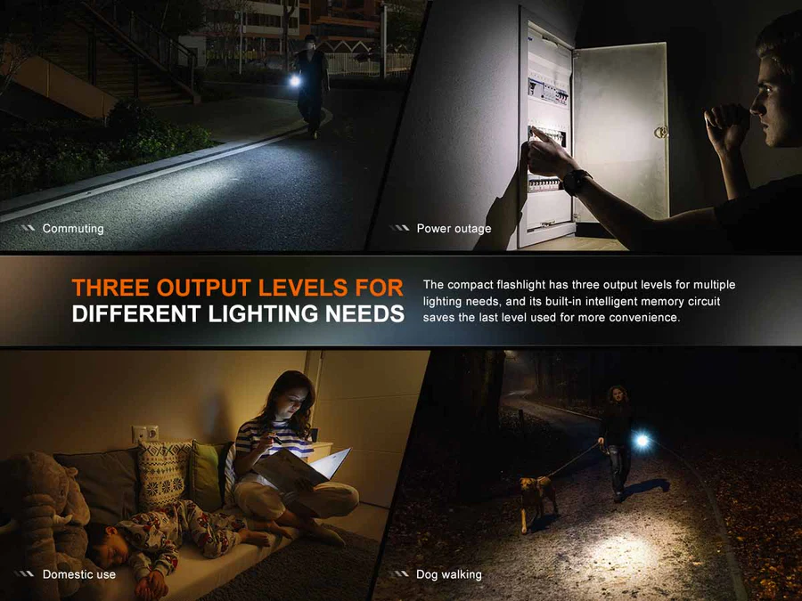 E12 V3.0 EDC Zaklamp / Flashlight (200 lumen)