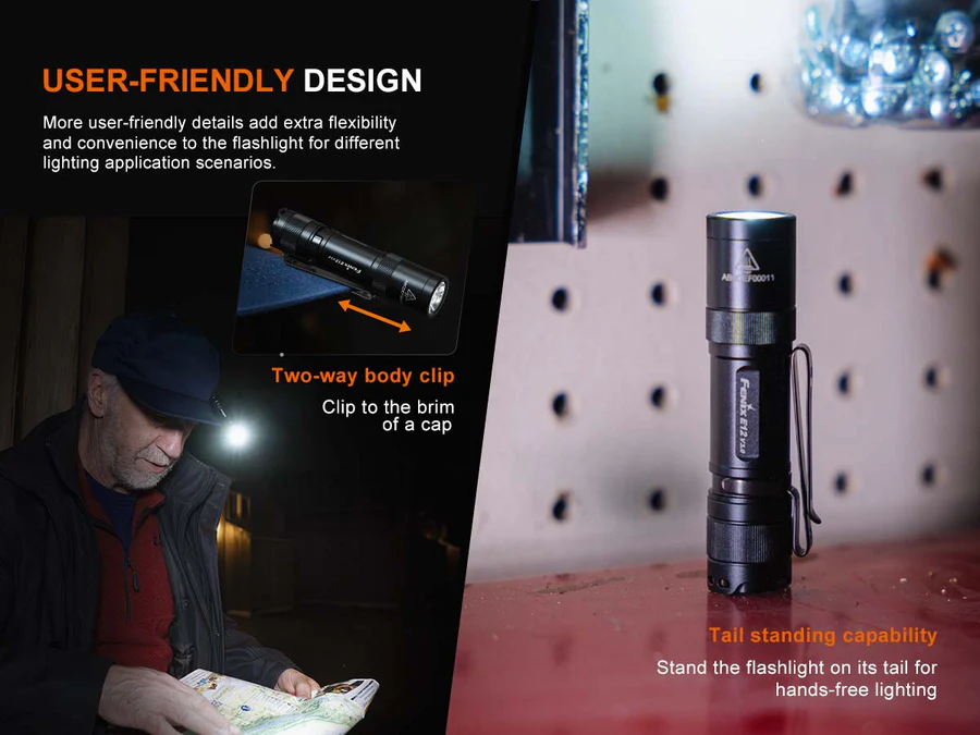 E12 V3.0 EDC Zaklamp / Flashlight (200 lumen)