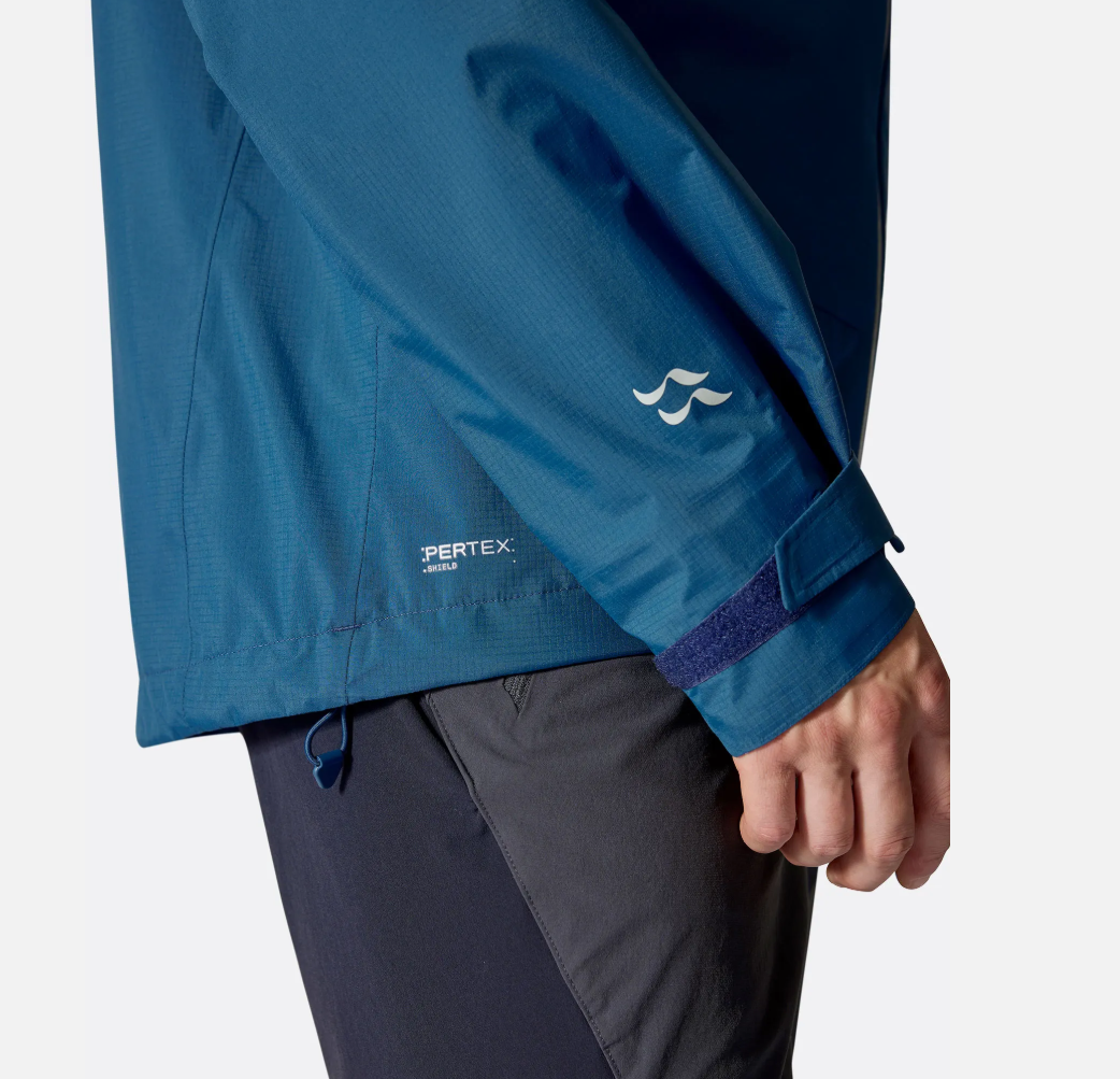 Rab Donna Downpour Mountain Giacca Impermeabile – Pertex Shield 2.5L, Leggera 320g, Traspirante, Per Trekking E Montagna, Colore Nero, Taglia M