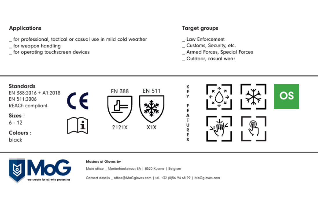 5510B - FrostLite Winter Gloves Black