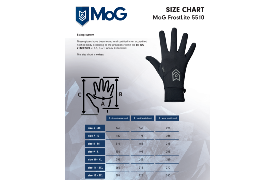 5510B - FrostLite Winter Gloves Black