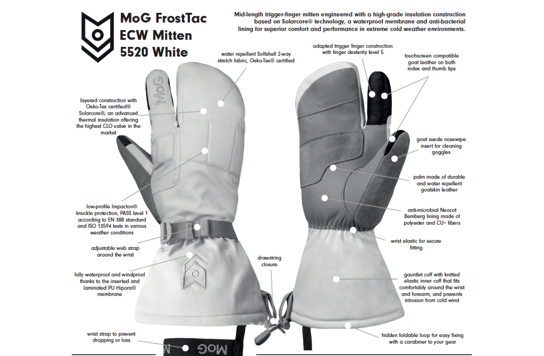 5520W - FrostTac ECW Mitten White