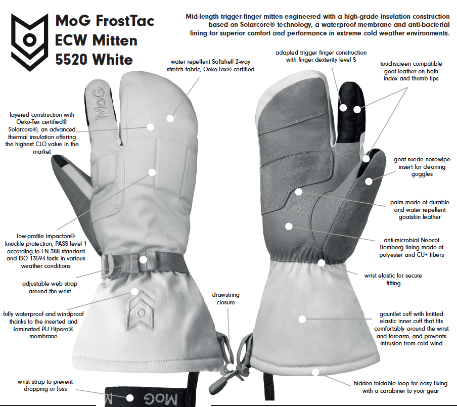 5520W - FrostTac ECW Mitten White