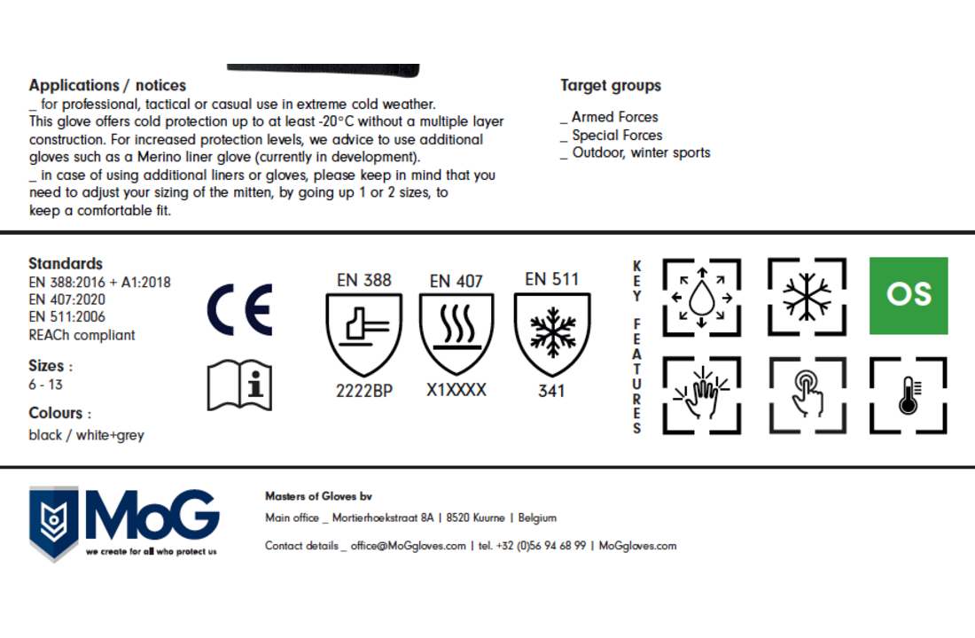 5520W - FrostTac ECW Mitten White
