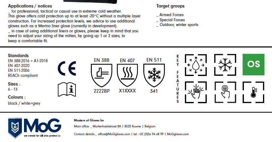 5520W - FrostTac ECW Mitten White