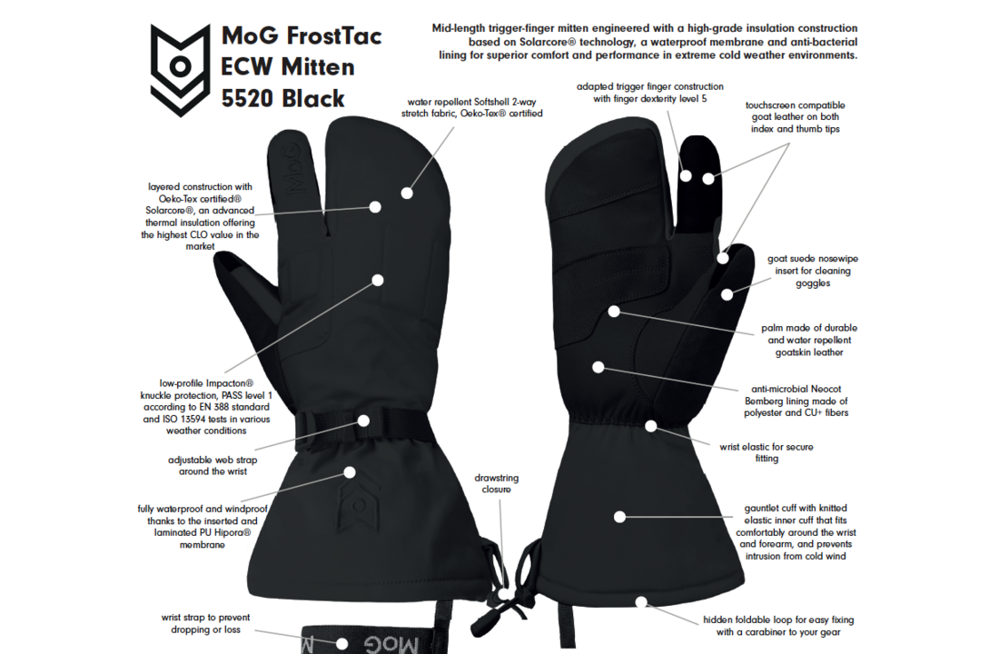 5520B - FrostTac ECW Mitten Black