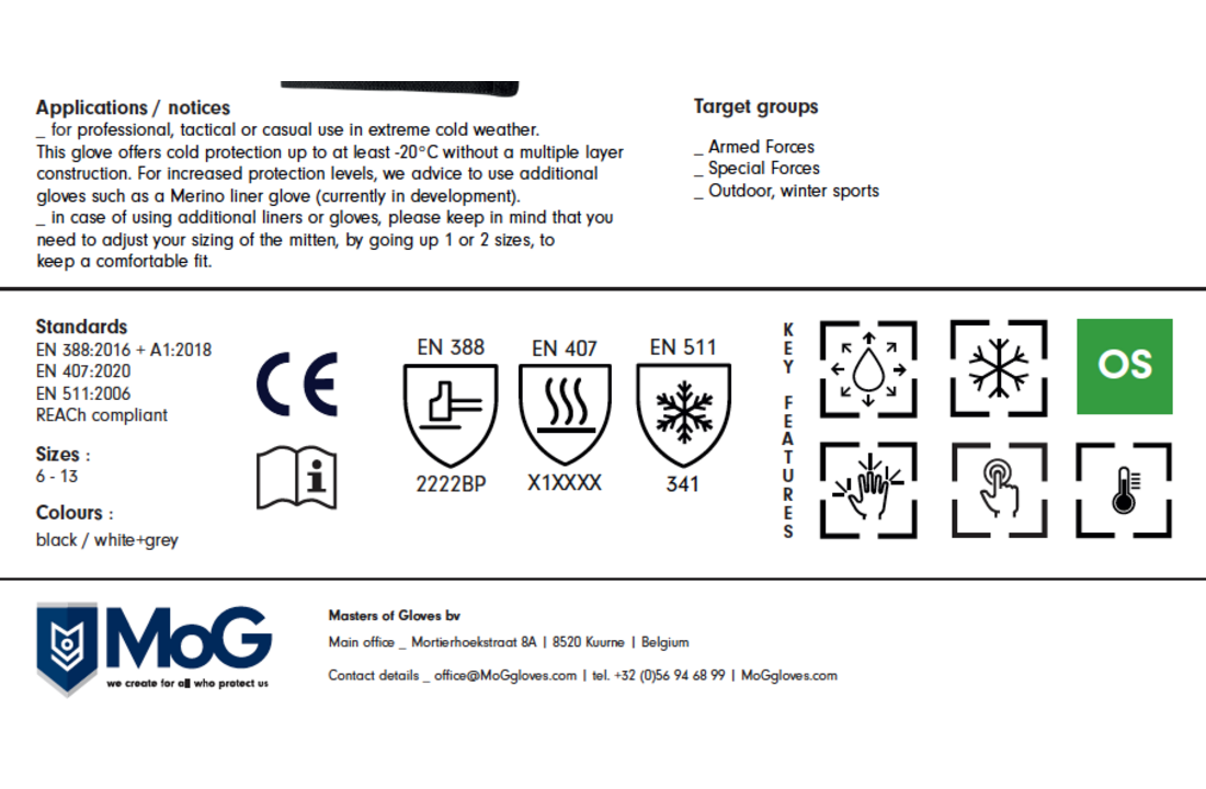5520B - FrostTac ECW Mitten Black