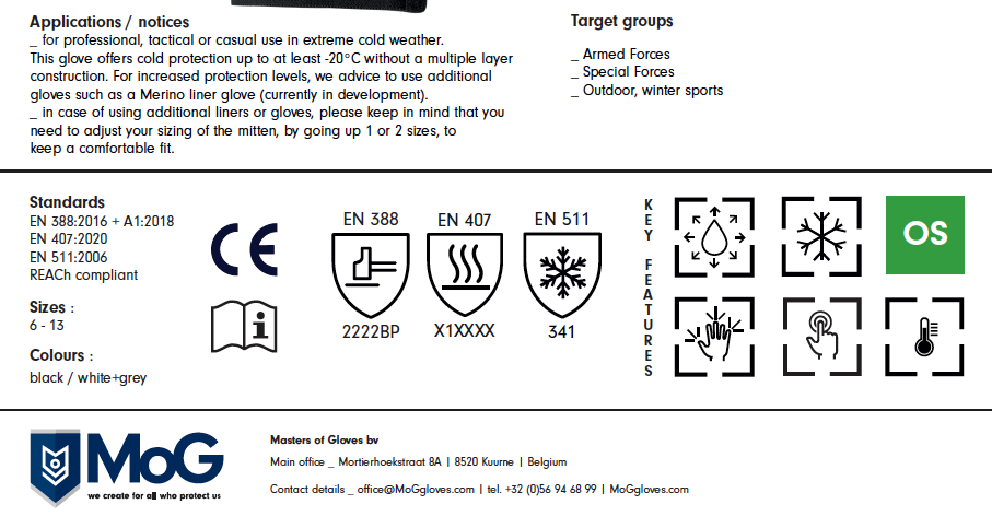 5520B - FrostTac ECW Mitten Black