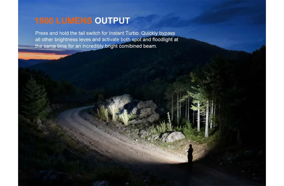 E06R Pro Rechargable Flashlight (1600 lumen)