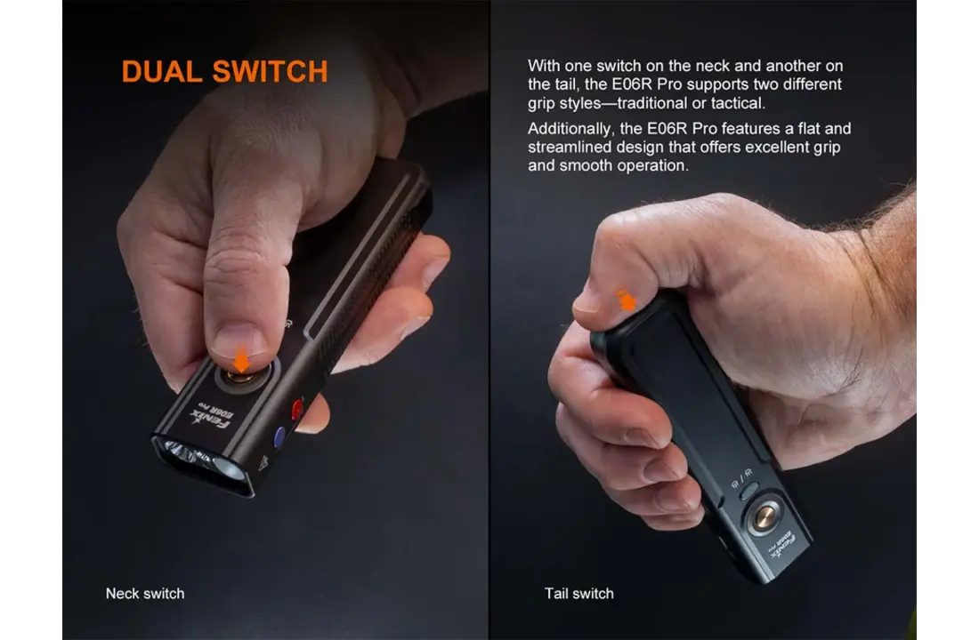 E06R Pro Rechargable Flashlight (1600 lumen)