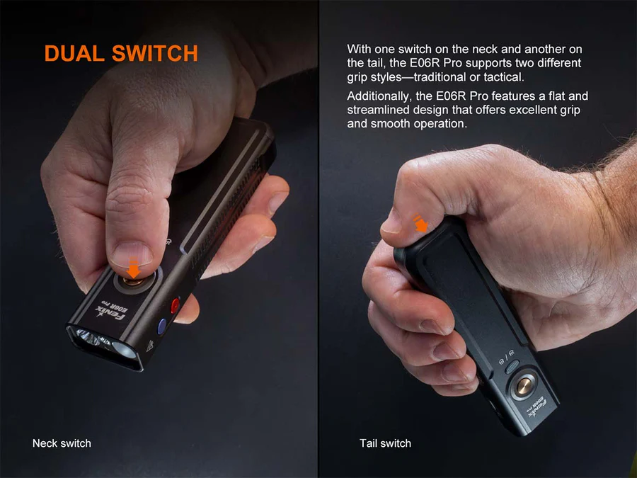 E06R Pro Rechargable Flashlight (1600 lumen)