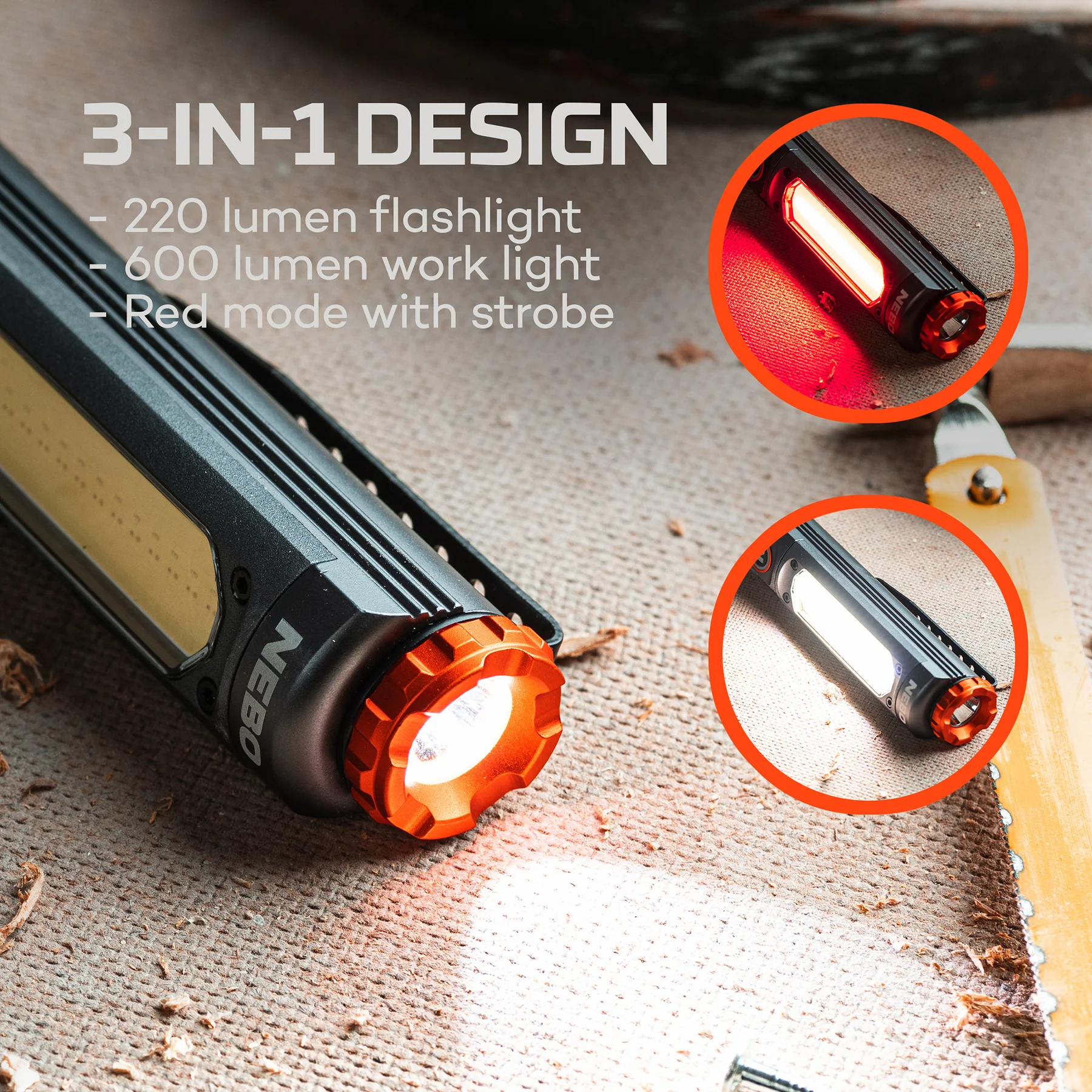 Big Larry Pro+ Black Line Flashlight (600 lumen)