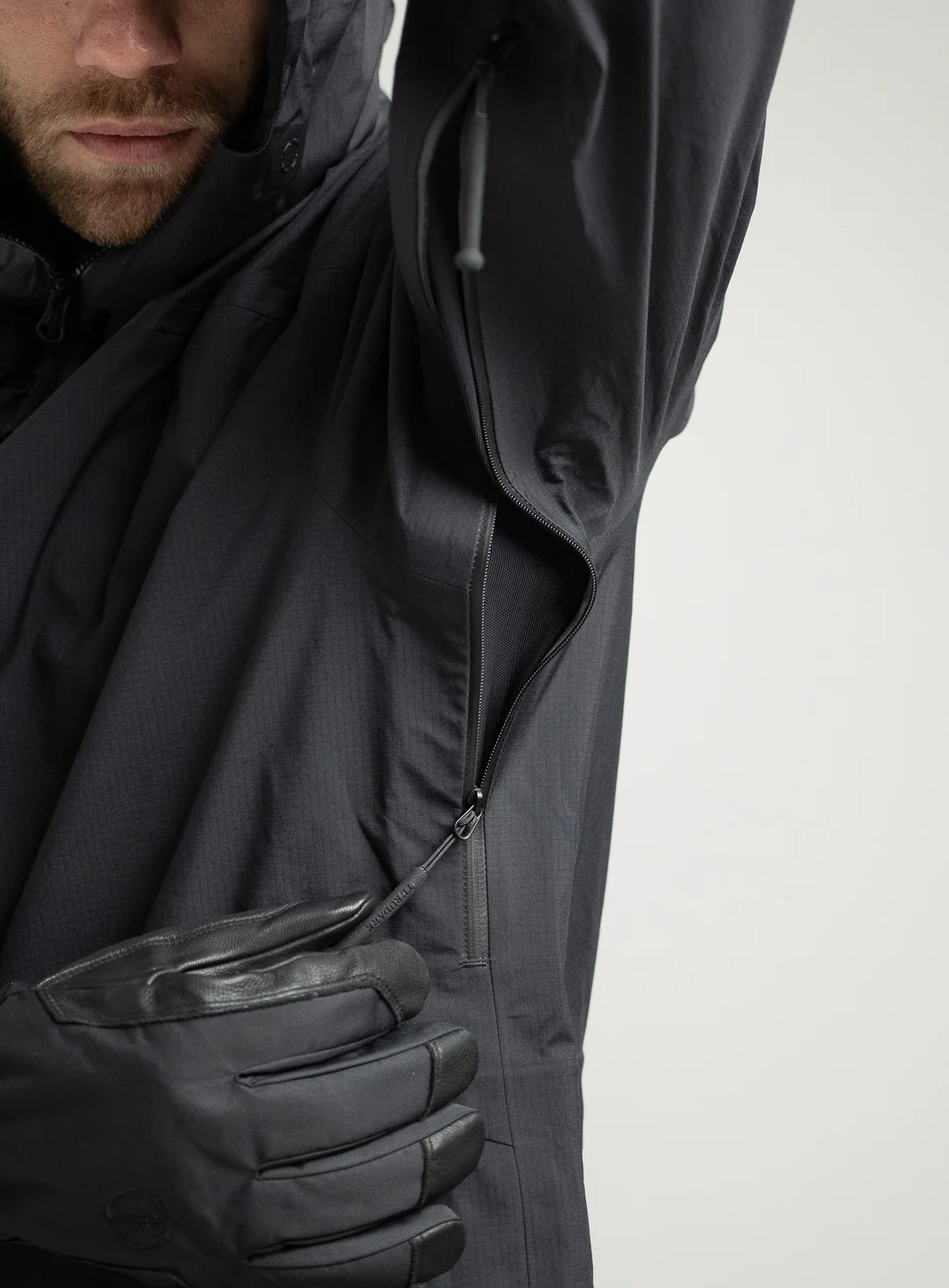 RONIN TANTO Full Zip Hardshell Jacket Obsedian Black Maat: L