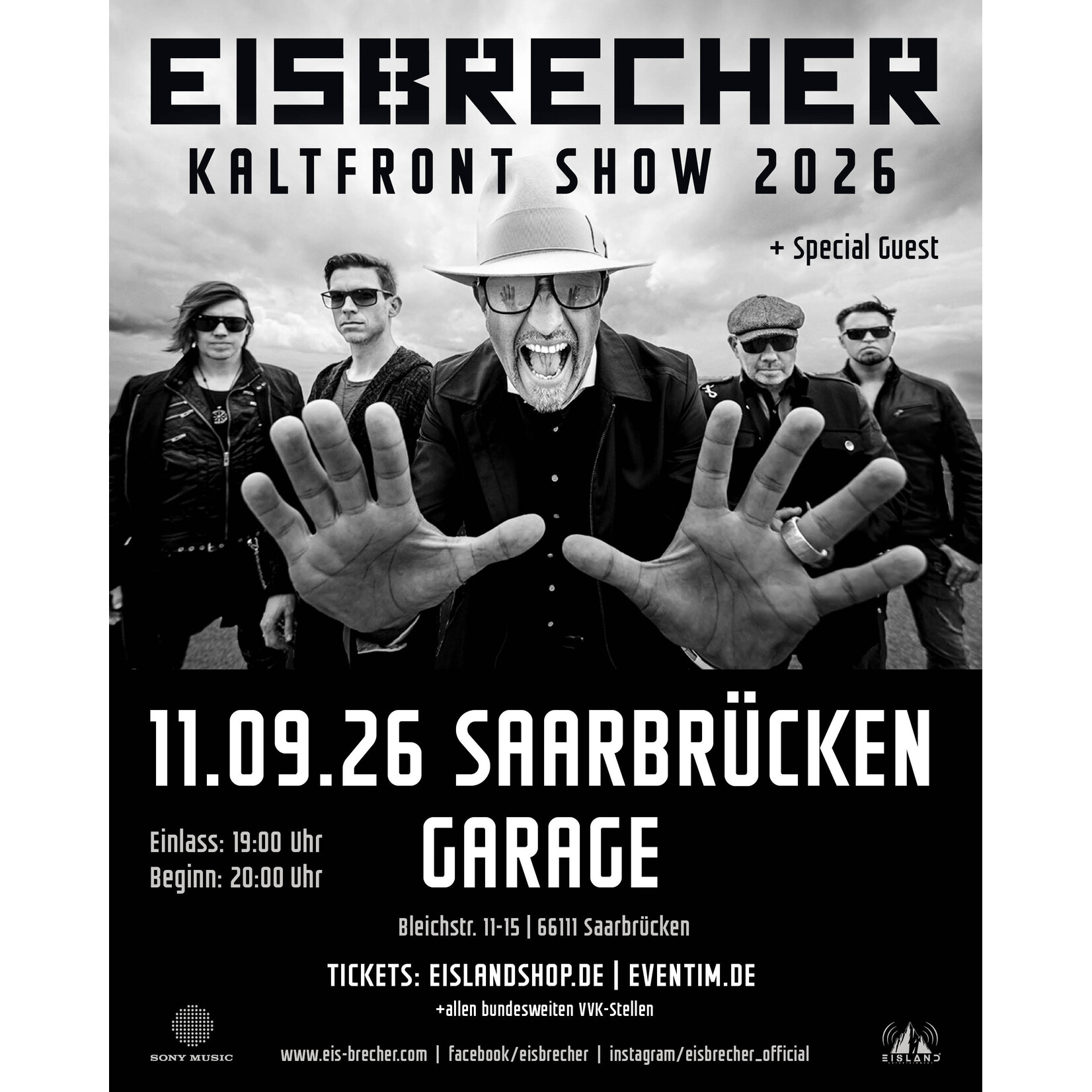 EISBRECHER "KALTFRONT " 2026 SAARBRÜCKEN