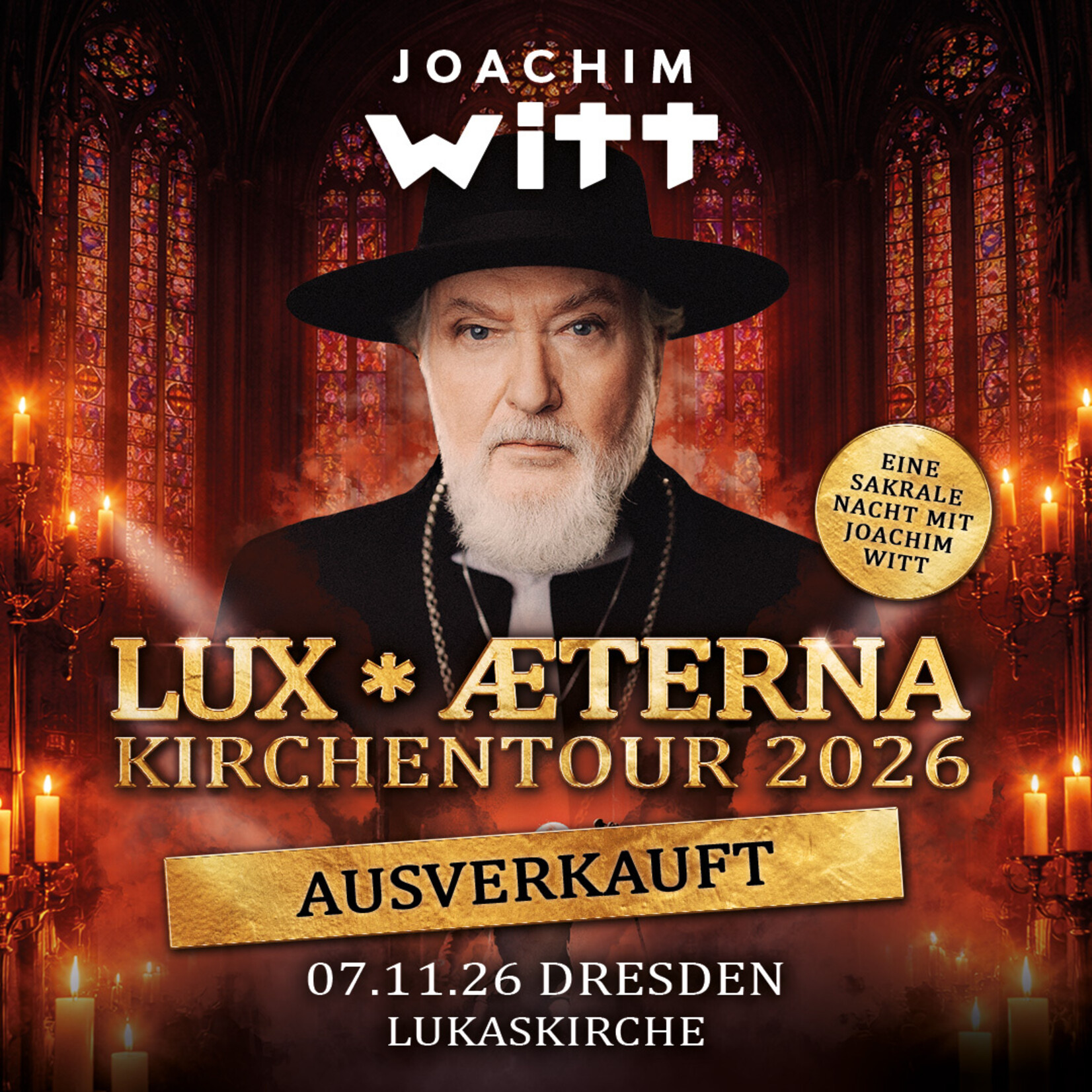 07.11.2026 - JOACHIM WITT - DRESDEN