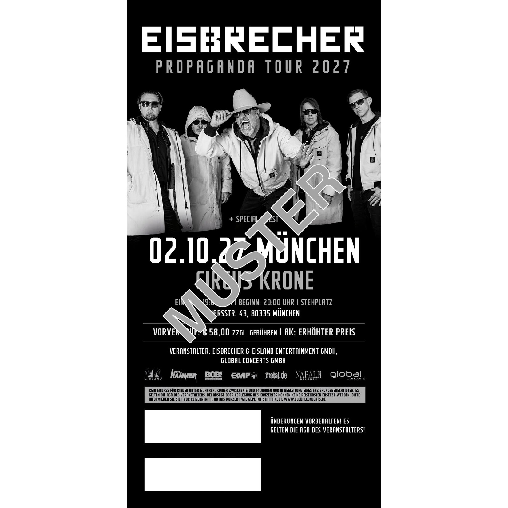 02.10.2027 - EISBRECHER - PROPAGANDA TOUR 2027 - MÜNCHEN