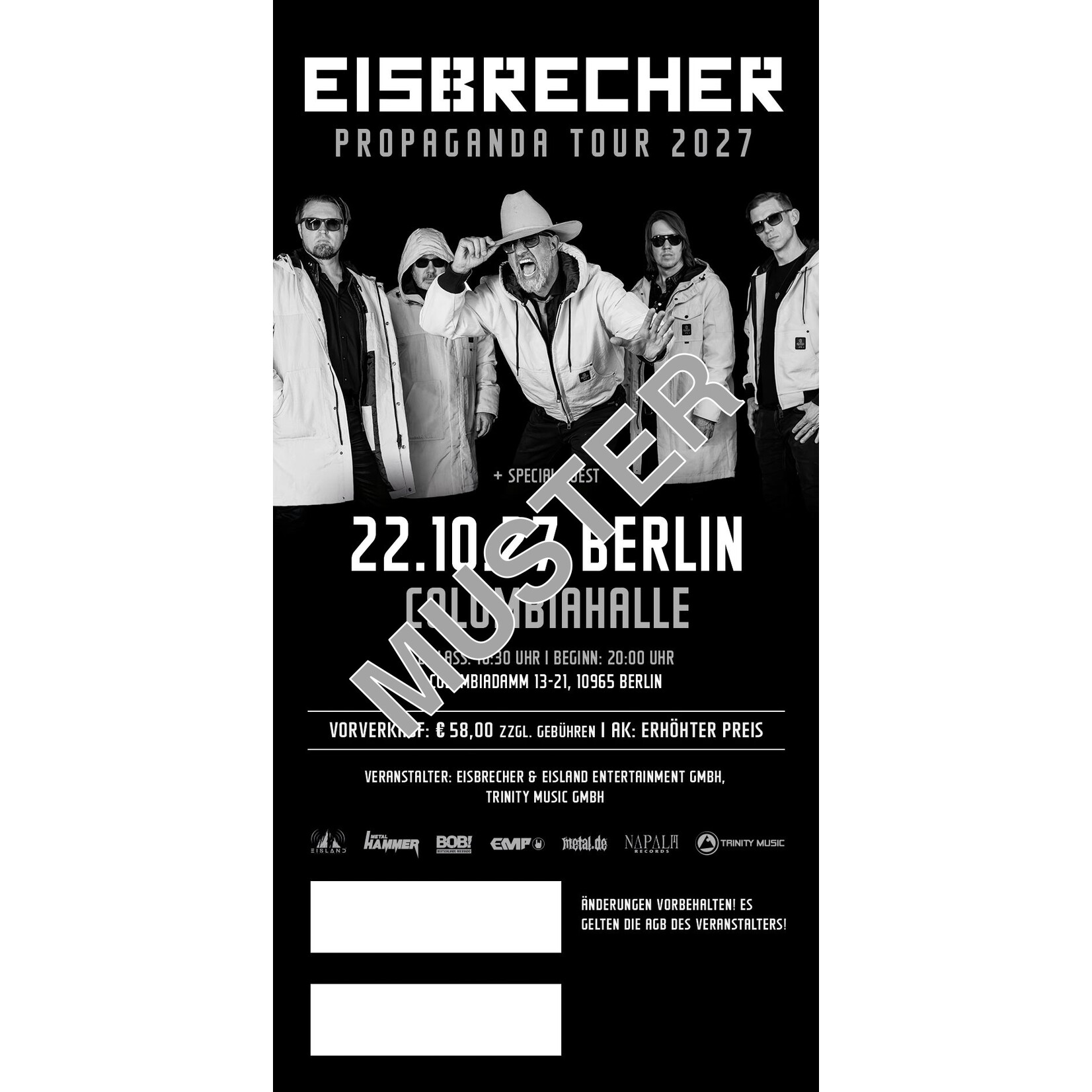 22.10.2027 - EISBRECHER - PROPAGANDA TOUR 2027 - BERLIN