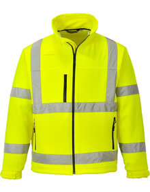Portwest Hi Visibility Soft Shell Jas S424, oranje of geel