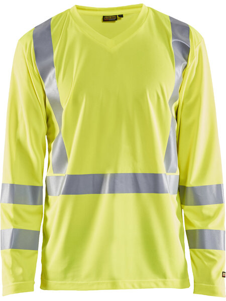 Blaklader Geel Hi-Vis T-shirt lange mouw UPF 50+