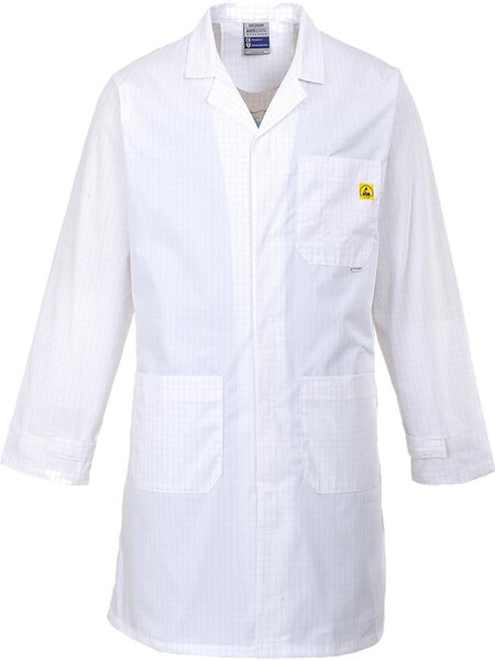 Portwest AS10 Antistatische Stofjas blauw of wit