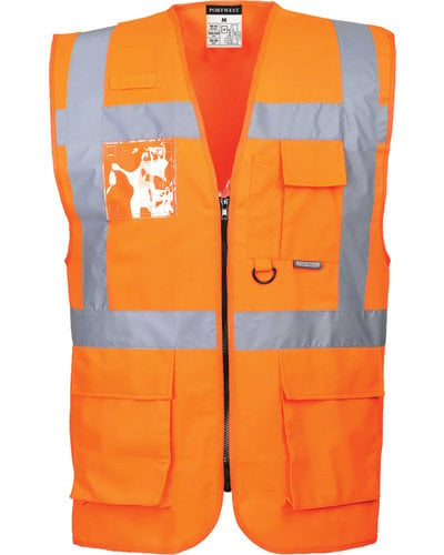 Portwest S476 Vest met Zakken, Fluor Kleuren