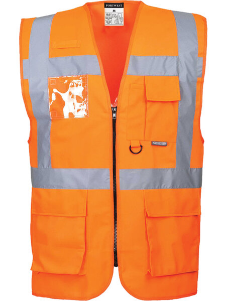 Portwest S476 Vest met Zakken, Fluor Kleuren