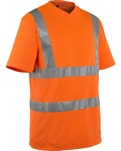 Mascot Oranje Fluorescerende T-shirt met V-hals