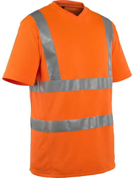 Mascot Oranje fluorescerende T-shirt V-Hals