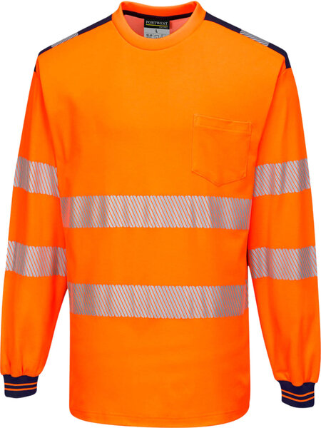 Portwest PW3 Hi-Vis Vision T-Shirt, Lange Mouw