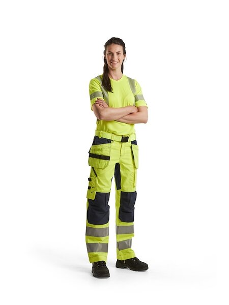 Blaklader 7163 Dames Werkbroek High Vis, Stretch