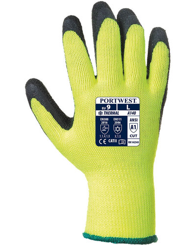A140 Thermische Handschoen met latex grip