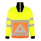 Huismerk Zipsweater met col verkeersregelaar
