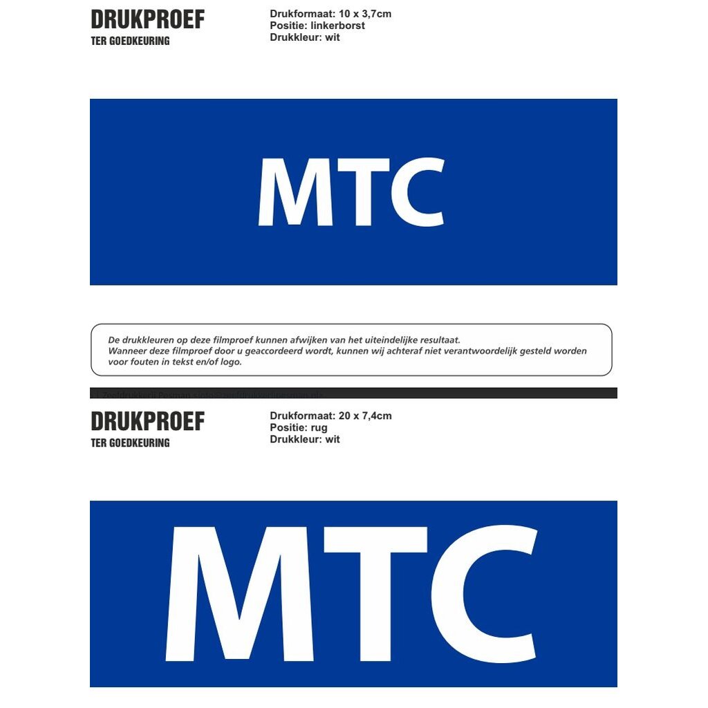 Custom logo bedrukken - nieuwe klant