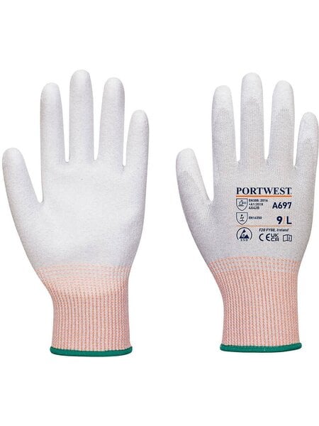 Portwest LR13 ESD PU Palm Handschoen A697 (vanaf 12 paar)