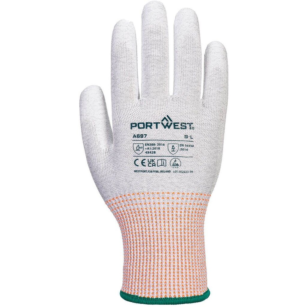 Portwest LR13 Antistatische ESD PU Palm Werkhandschoen A697