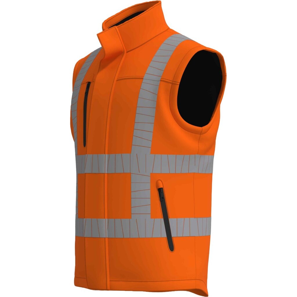 Huismerk Bodywarmer Stretch RWS Fluororanje