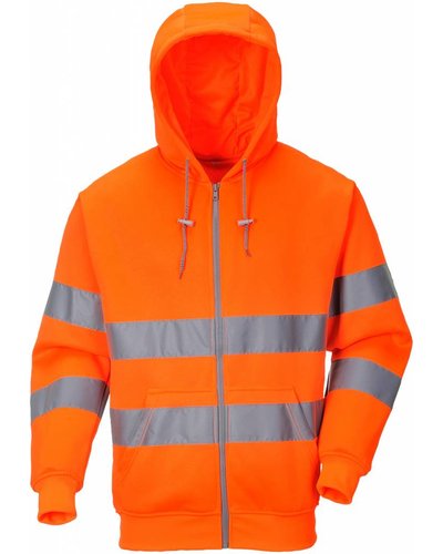 Portwest Hi-Vis Hoodie met Rits B305, geel of oranje