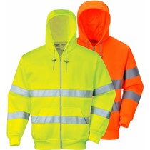 Portwest Hi-Vis Hoodie met Rits B305, geel of oranje