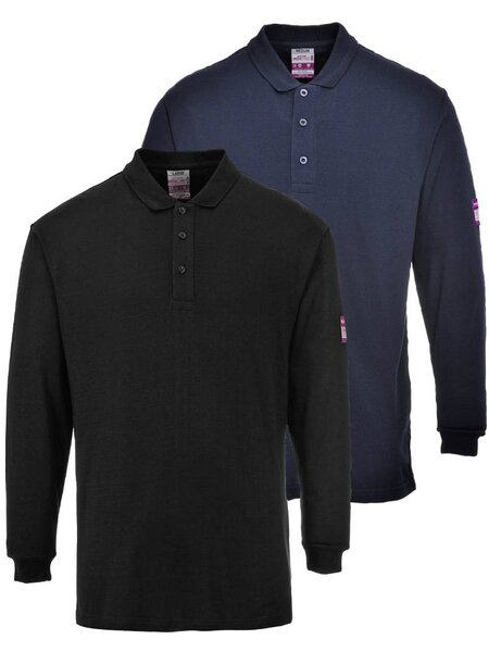 Portwest FR10 Vlamvertragend Antistatisch lange mouw poloshirt
