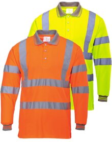 Portwest S277 Poloshirt High Visibility met lange mouwen