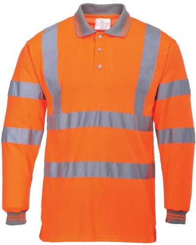 Portwest S277 Poloshirt High Visibility met lange mouwen