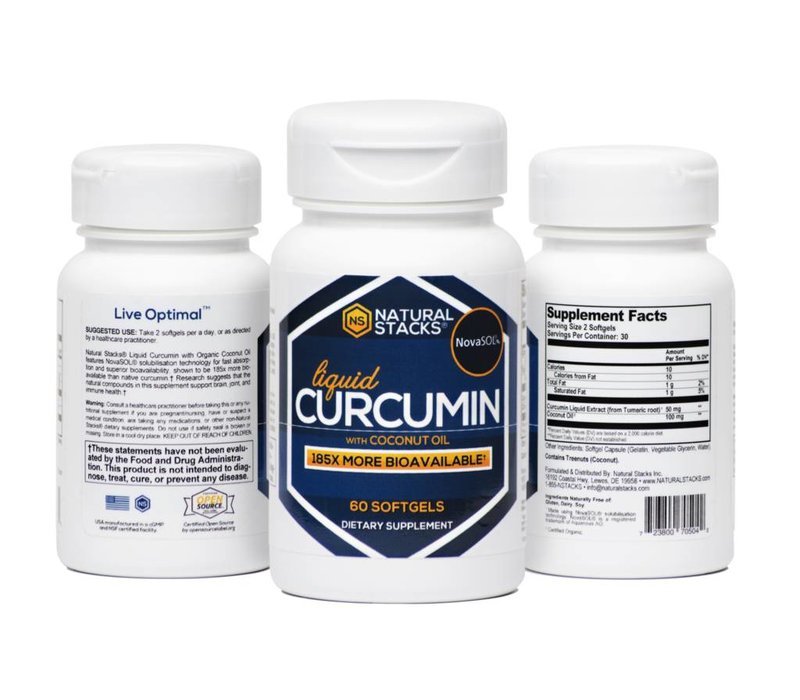 Natural Stacks Curcumin with Organic Coconut Oil