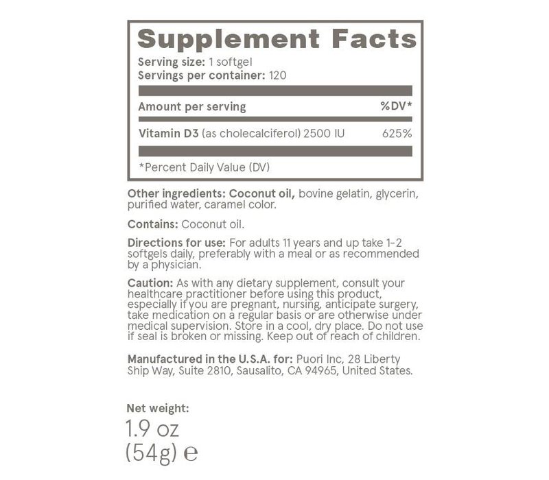 D3: COCONUT FORMULA - 120 Kapseln