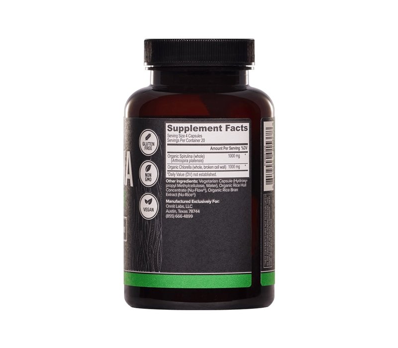 Spirulina and Chlorella - 80 Tablets