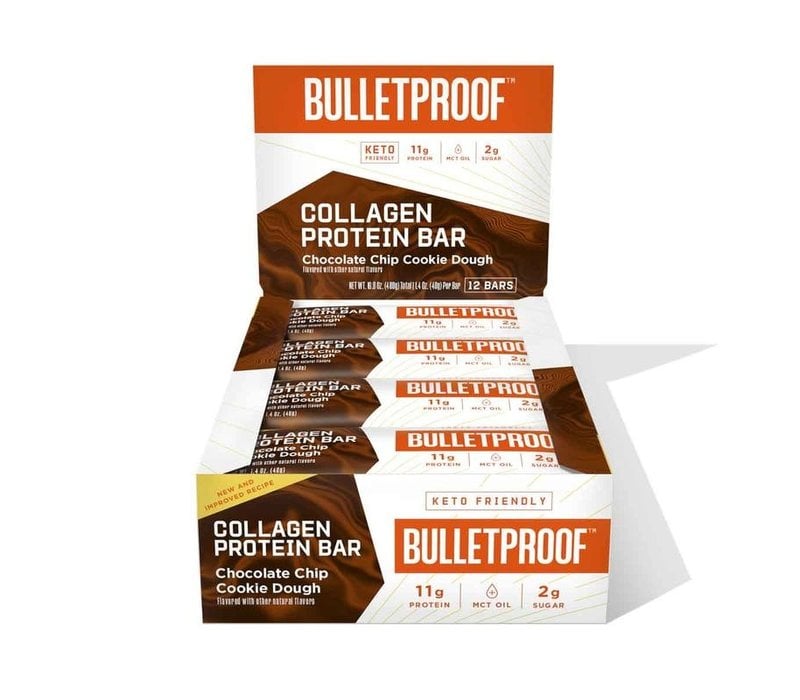 Chocolate Chip Cookie Dough Collagen Protein Bar - the bulletproof executive (12 pack)